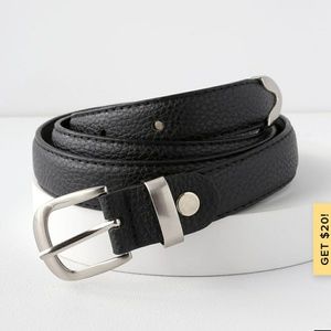 Lulu Vegan Leather Belt 0/S